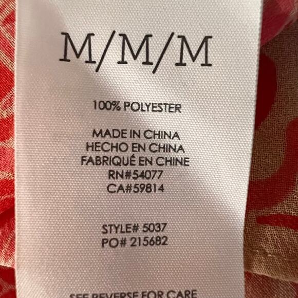 Cabi Vita Pink Floral Cowl Neck Sleeveless Blouse M Boho Romantic Top - Picture 9 of 11